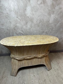 20th century Bamboo Console Table by Dorothy Mcguire