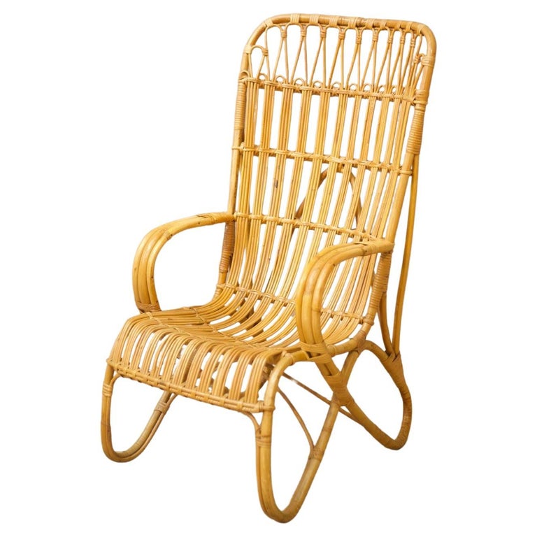 20th Century Bamboo Lounge Chair For Sale at 1stDibs