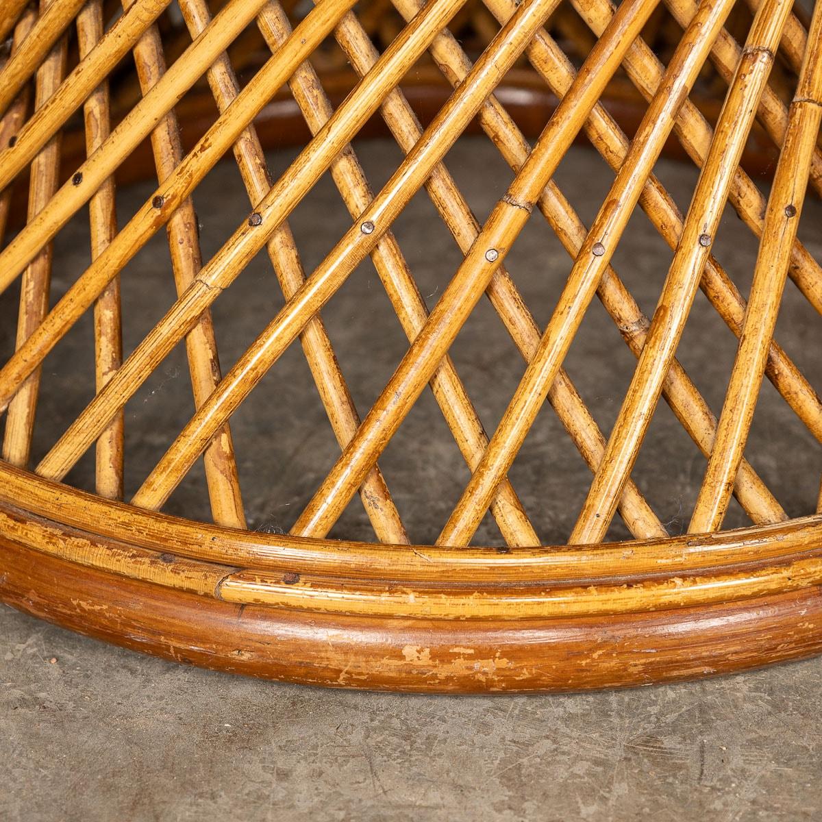20th Century Bamboo Low Stools, c.1960 For Sale 9