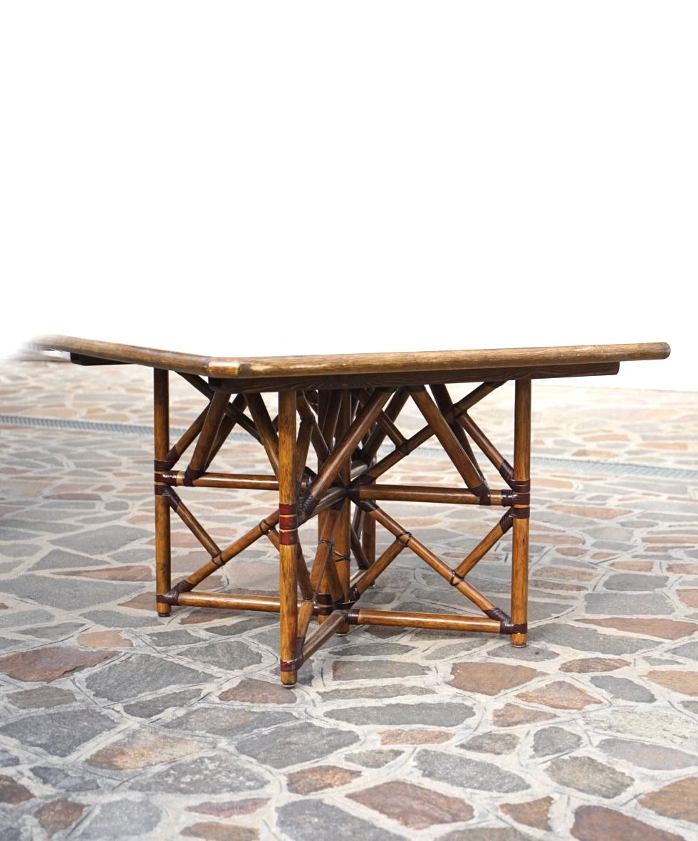 20th Century Bamboo Table with Eight Chairs 5