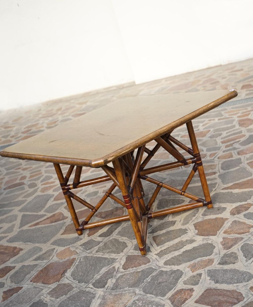 20th Century Bamboo Table with Eight Chairs 2