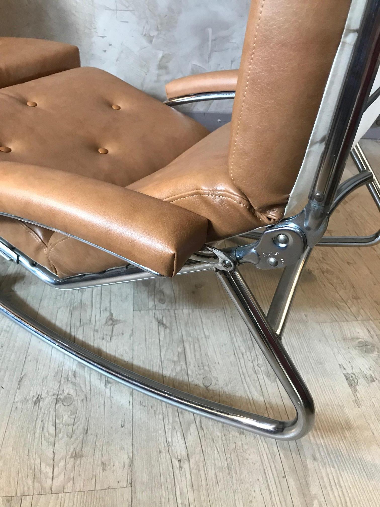 20th Century Banmuller Faux Leather Lounge Chair, 1970s 1