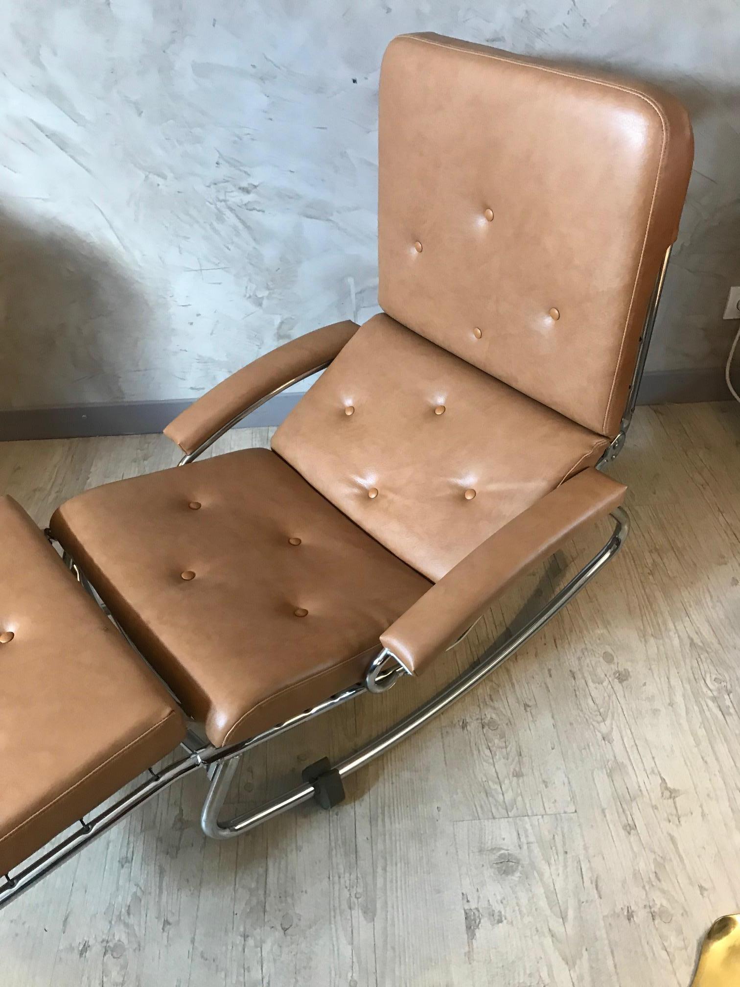 20th Century Banmuller Faux Leather Lounge Chair, 1970s 2