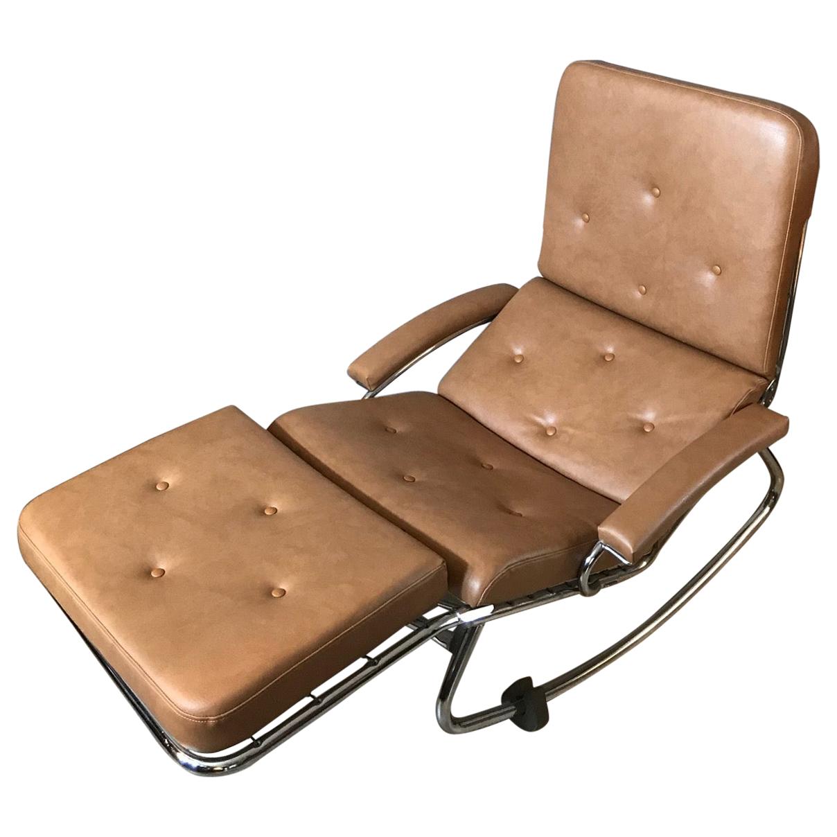 20th Century Banmuller Faux Leather Lounge Chair, 1970s
