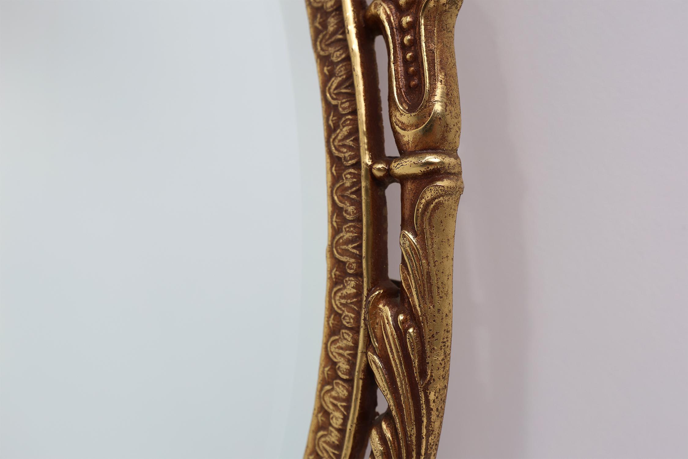 20e siècle Miroir baroque en métal de style Louis XV, France en vente 3