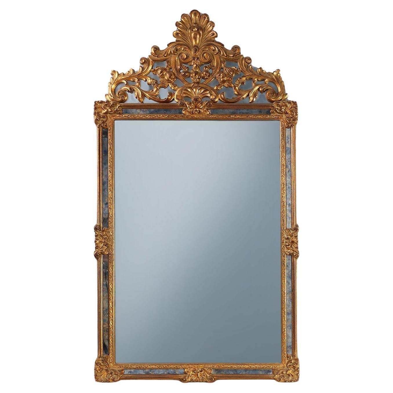 20th Century Baroque Revival Mirror Deknudt in Gilded Resin, Belgium