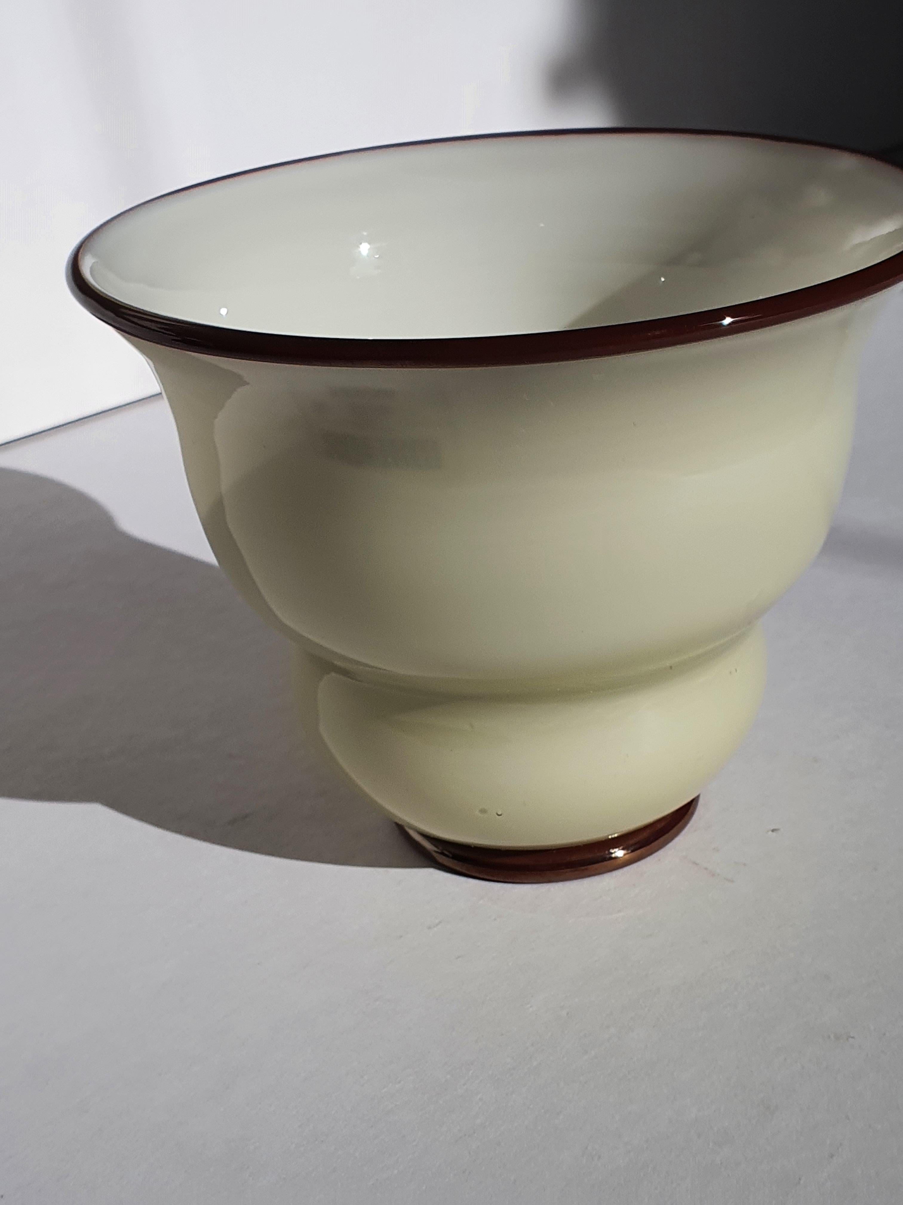 20th Century Barovier & Toso Murano Blown Glass Small Vase, Italy, 1983 In Excellent Condition In Cagliari, IT