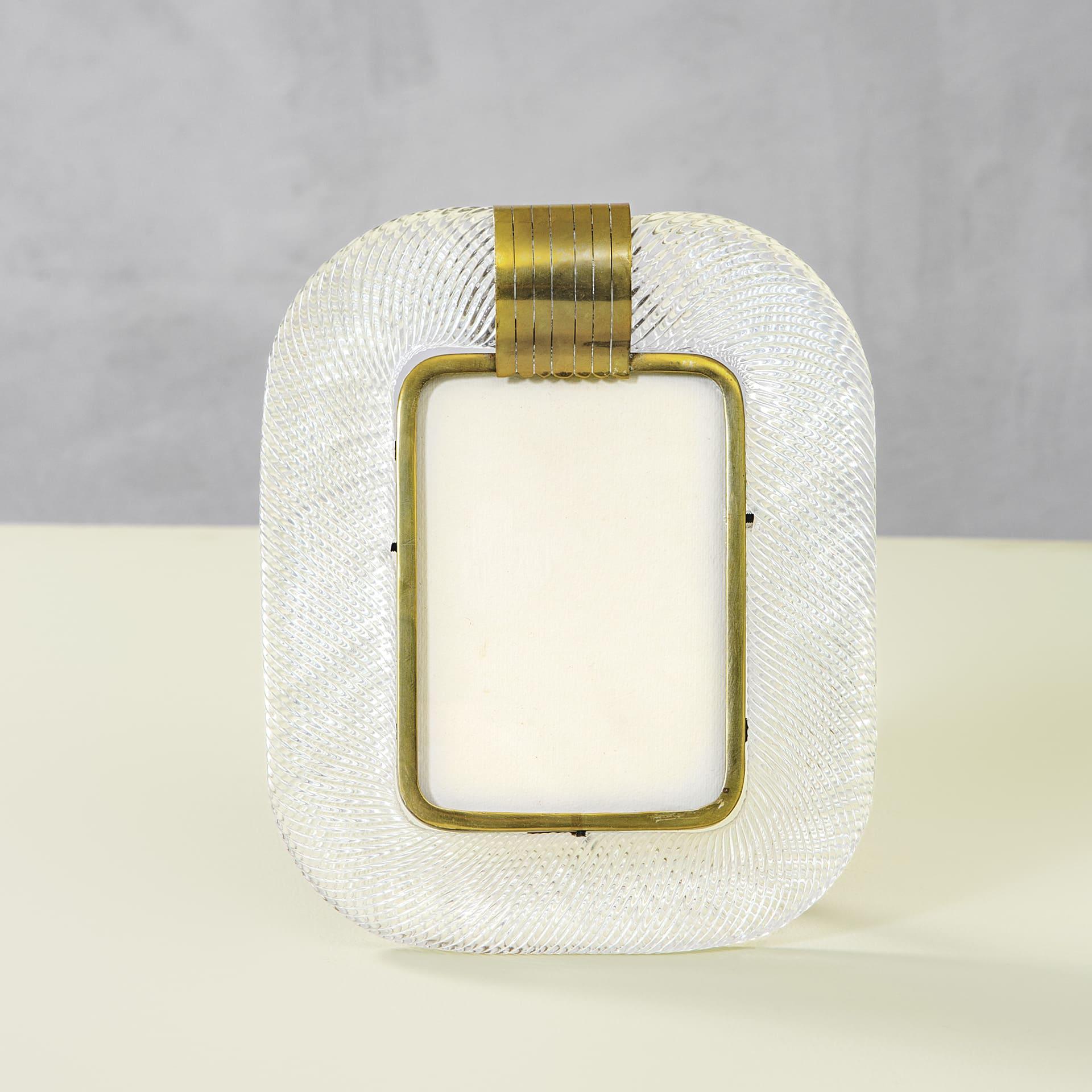 Barovier & Toso Bilderrahmen Torchon aus Murano-Glas aus dem 20. (Moderne der Mitte des Jahrhunderts) im Angebot