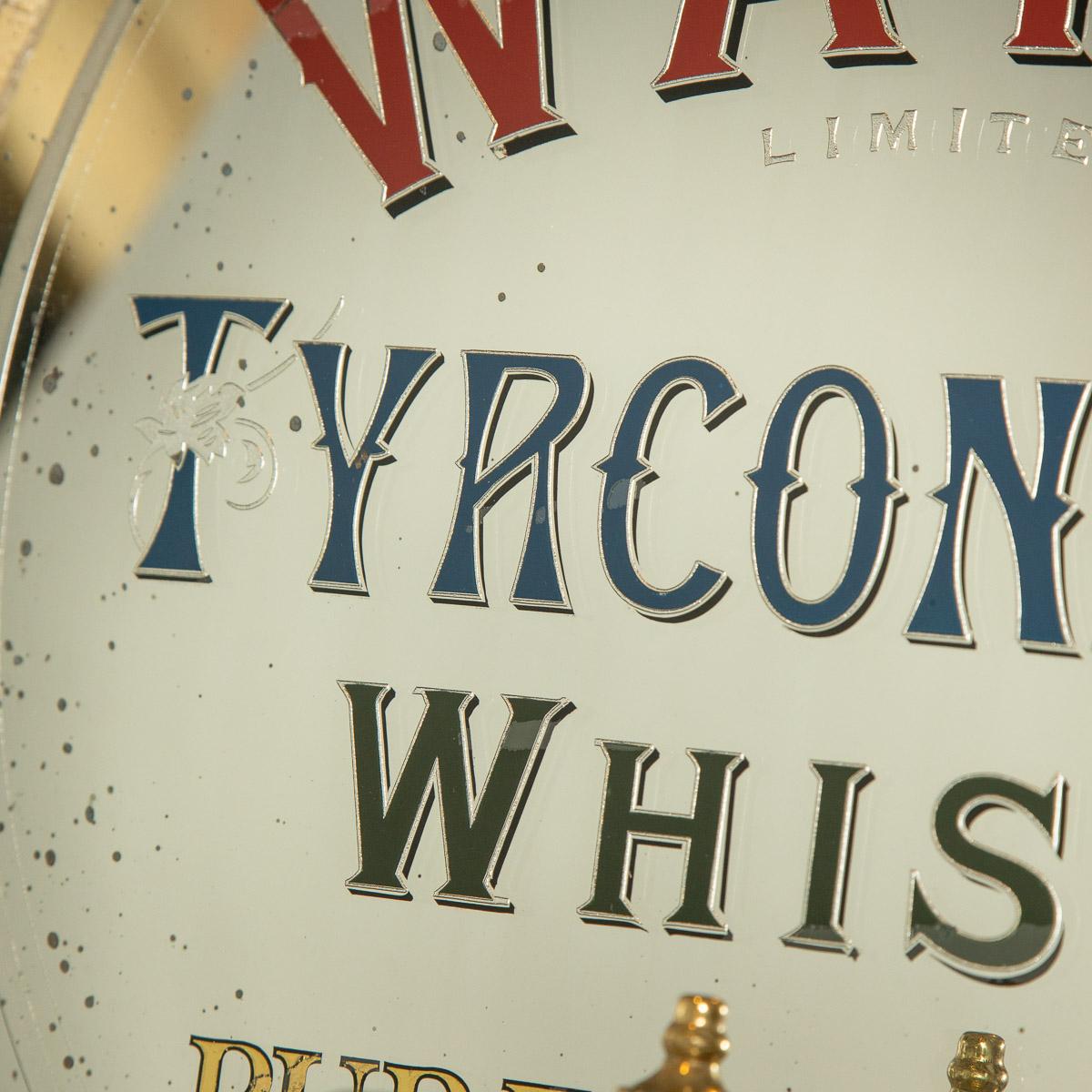 20th Century Barrel Framed Watts Tyrconnell Whisky Advertising Mirror, c.1900 For Sale 2
