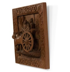 20th Century Bas Relief Chinese Carved Wall Plaque