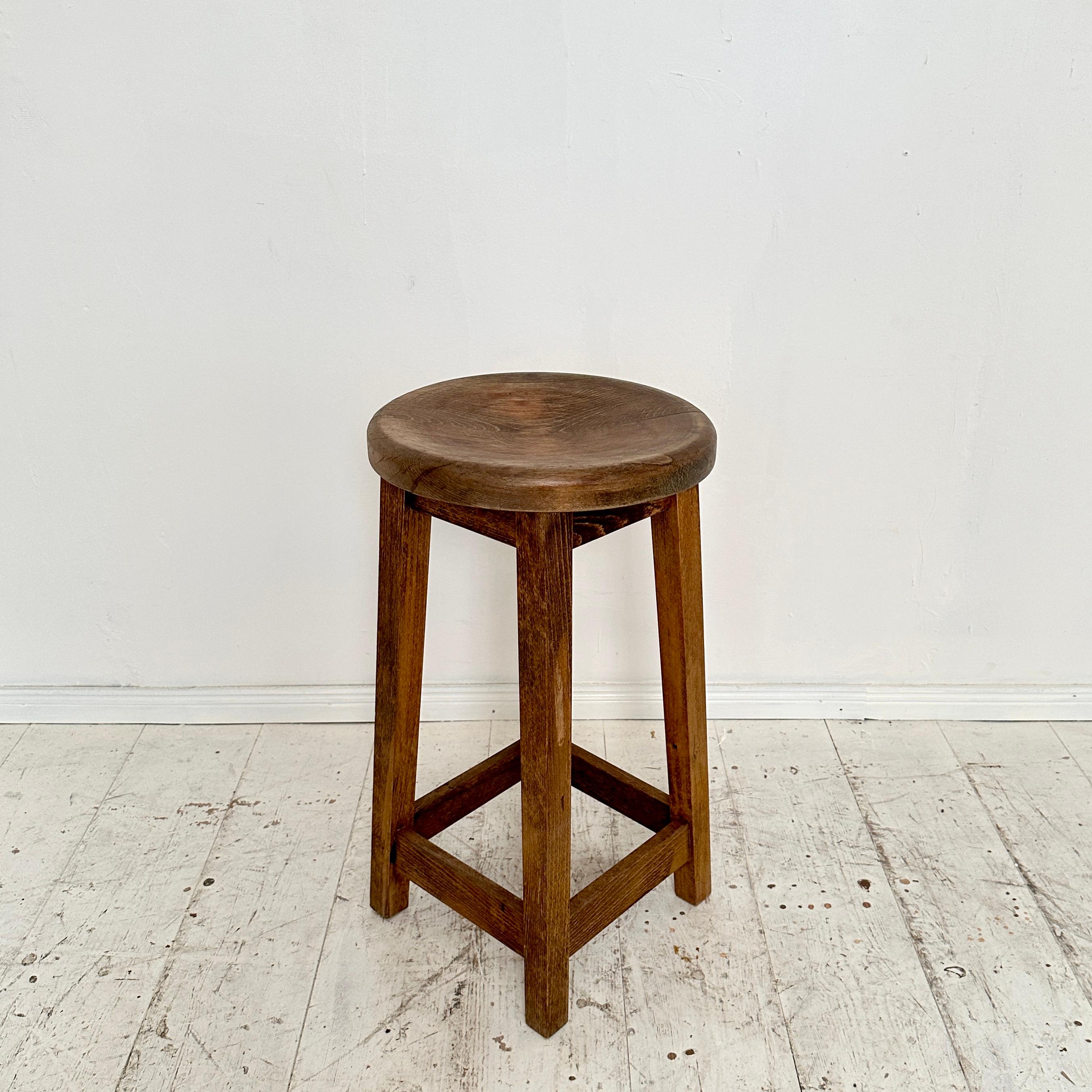 Early 20th Century 20th Century Bauhaus Stool in Beech, around 1920 For Sale