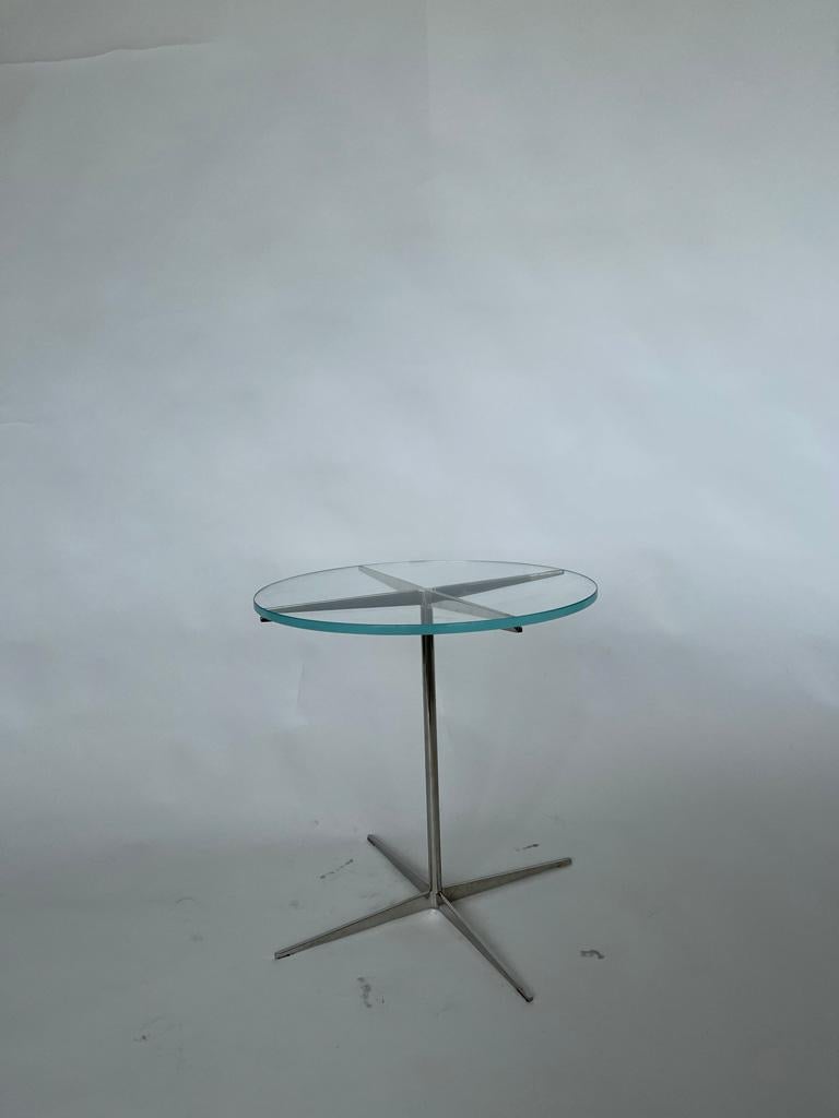 20th Century Bauhaus Style Glass and Chrome End Table 3
