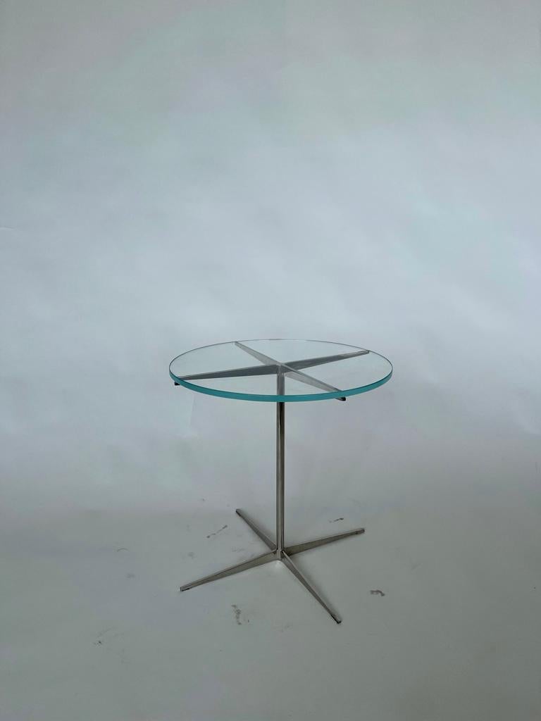 20th Century Bauhaus Style Glass and Chrome End Table 4