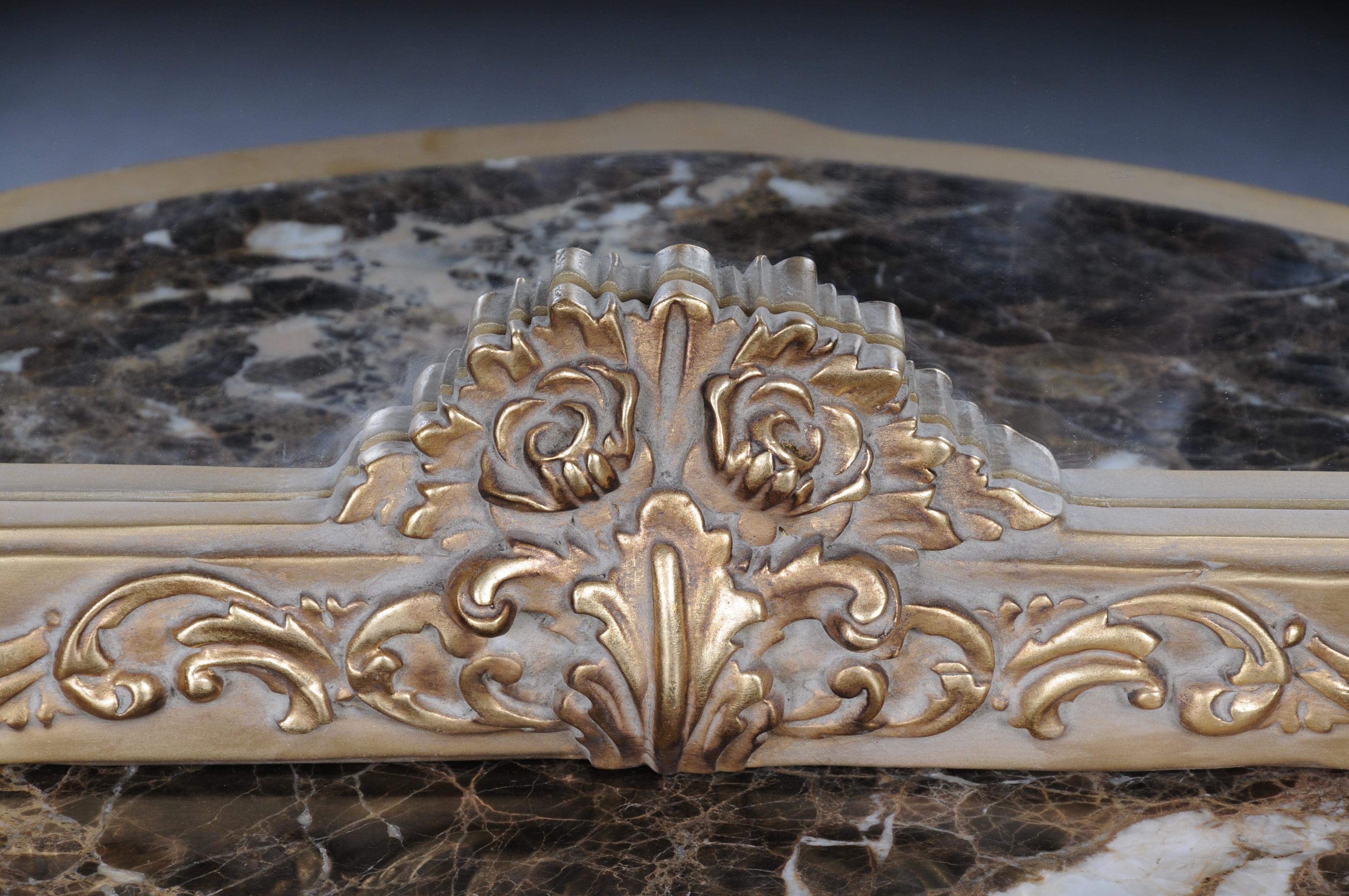 Schöner Konsolenspiegel/Floor-Spiegel des 20. Jahrhunderts im Louis XV-Stil, vergoldet im Angebot 1