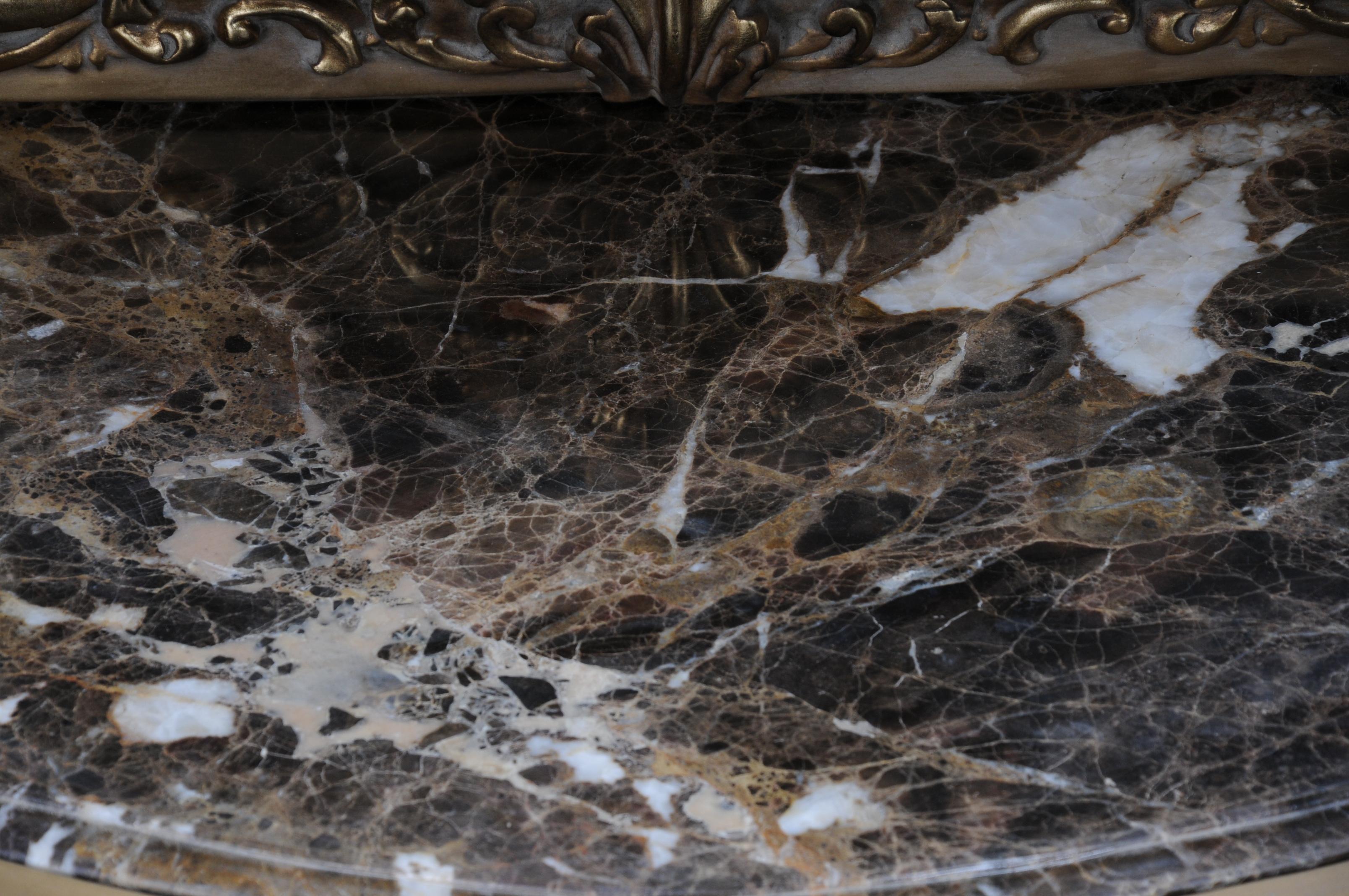 Schöner Konsolenspiegel/Floor-Spiegel des 20. Jahrhunderts im Louis XV-Stil, vergoldet im Angebot 4