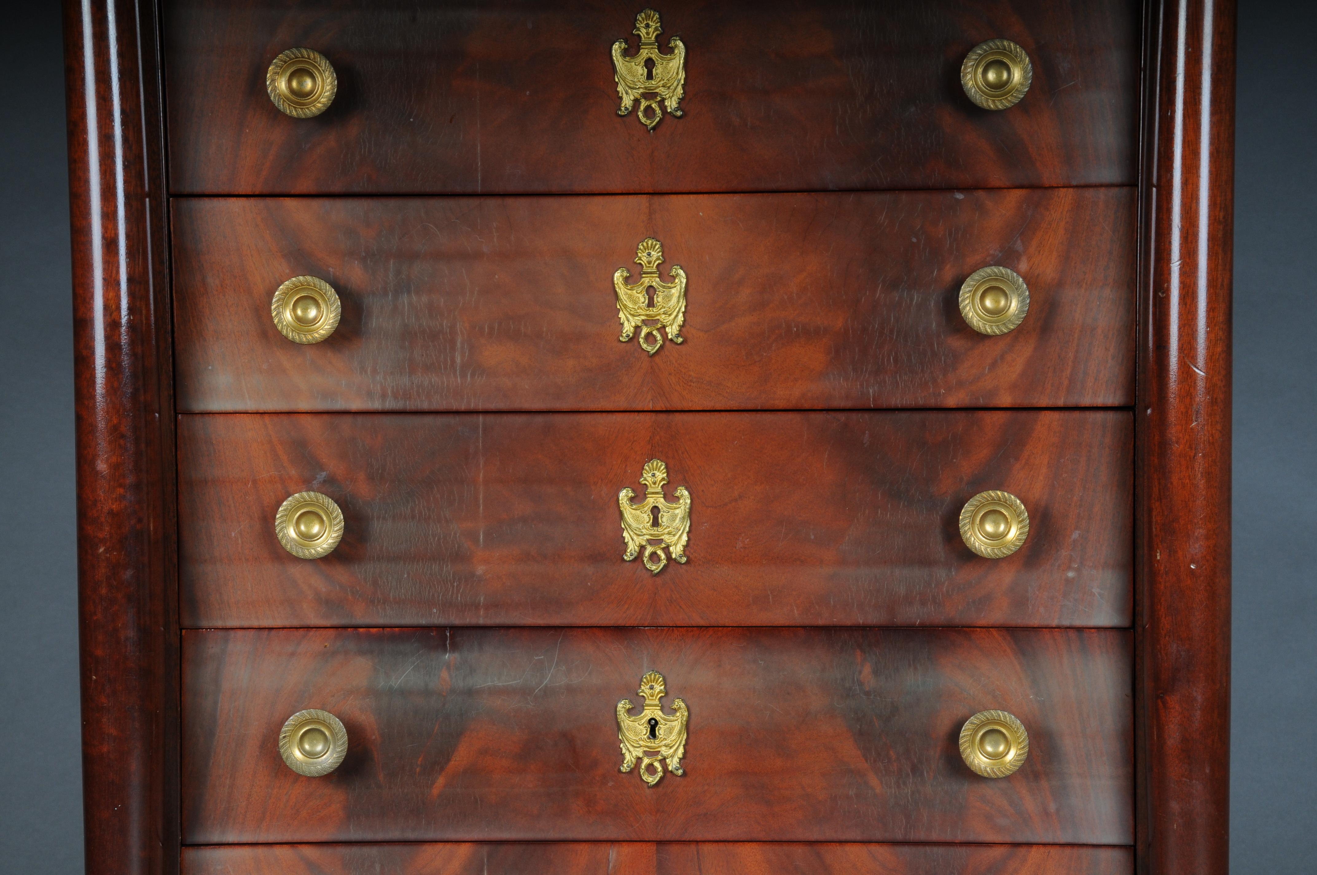 French 20th Century Beautiful High Chest of Drawers / Chiffoniere, Empire For Sale