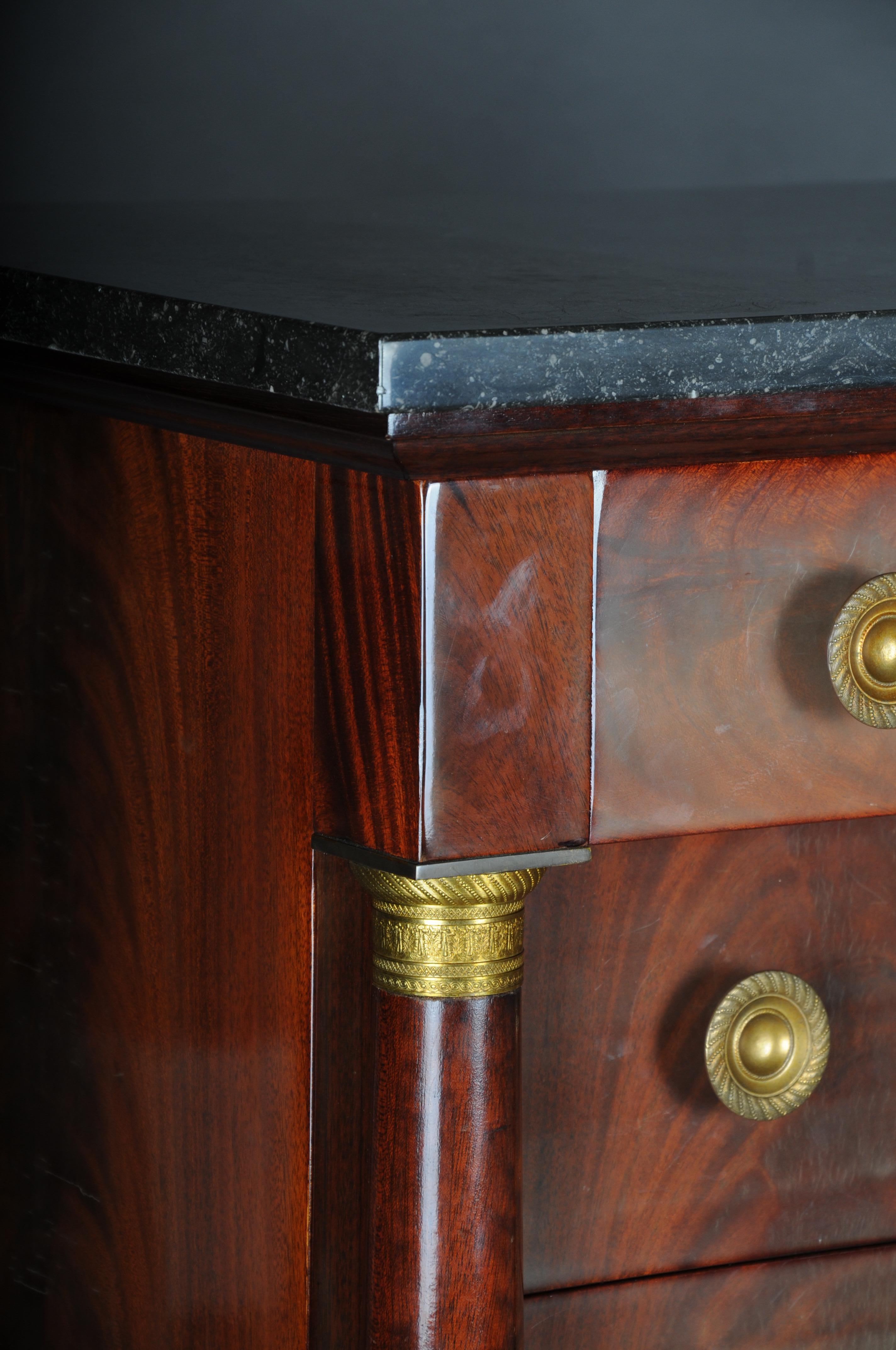 Bronze 20th Century Beautiful High Chest of Drawers / Chiffoniere, Empire For Sale