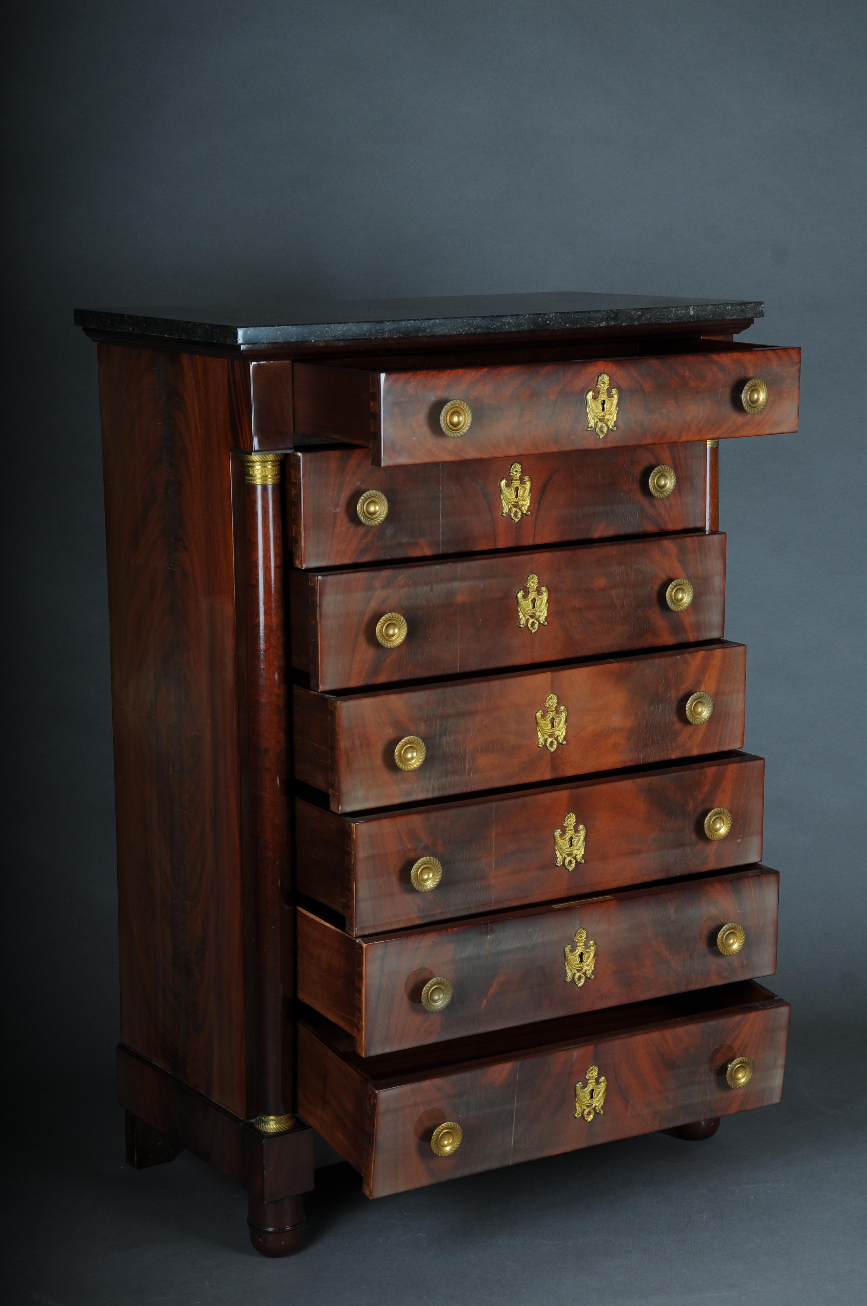 20th Century Beautiful High Chest of Drawers / Chiffoniere, Empire For Sale 3