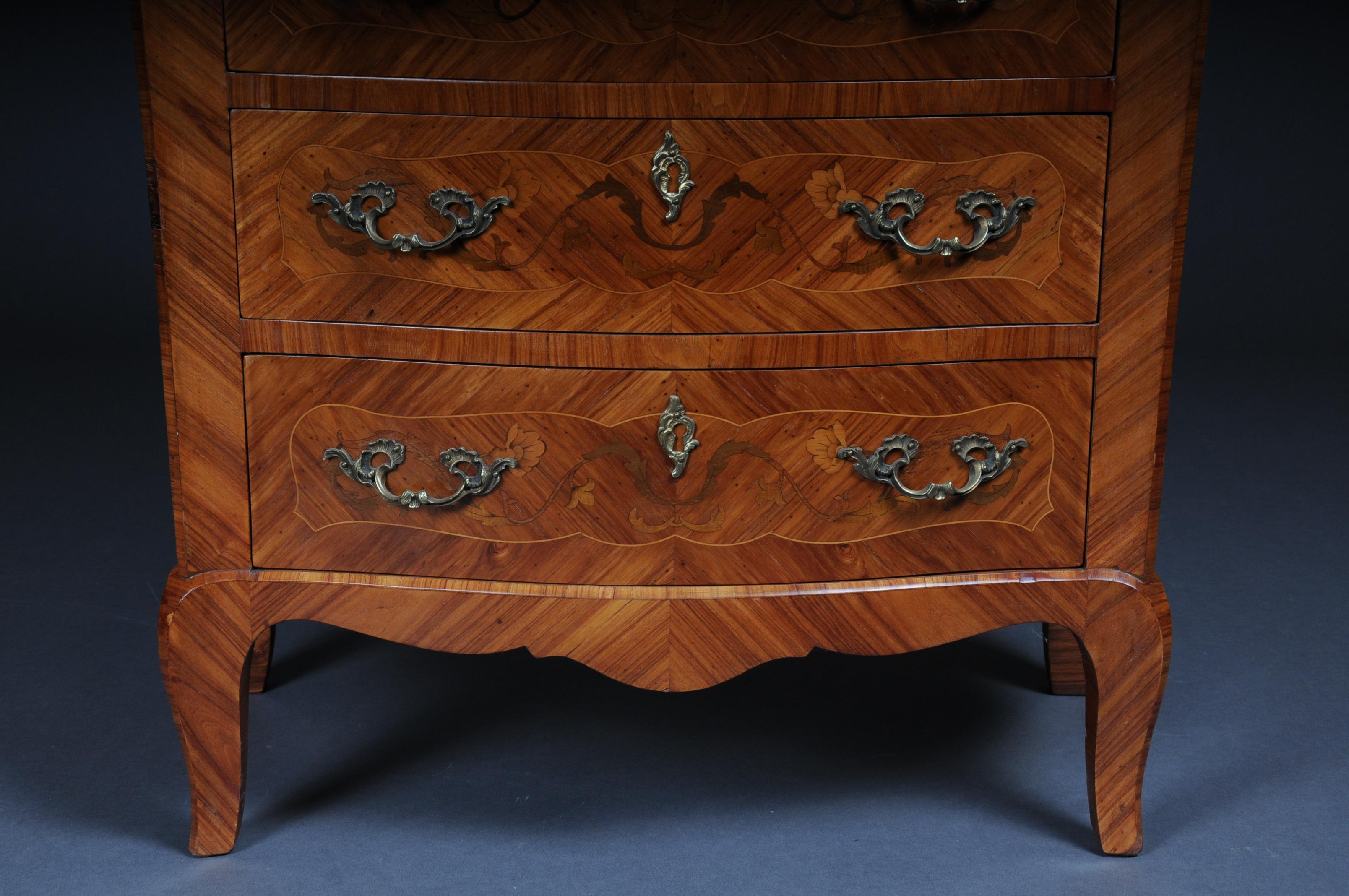 Wood 20th Century Beautiful High Chest of Drawers / Chiffoniere in Louis XV