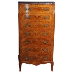 20th Century Beautiful High Chest of Drawers / Chiffoniere in Louis XV