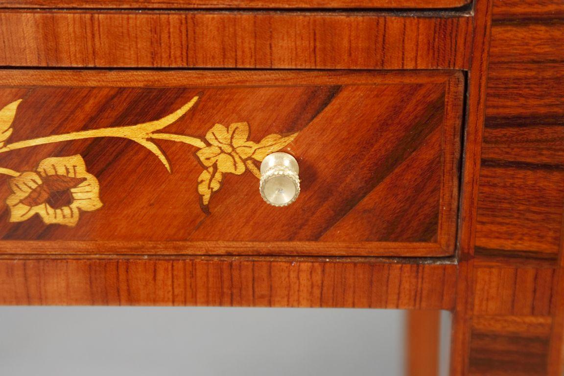 Veneer 20th Century Beautiful Louis XVI Side Table, Console Inlaid For Sale