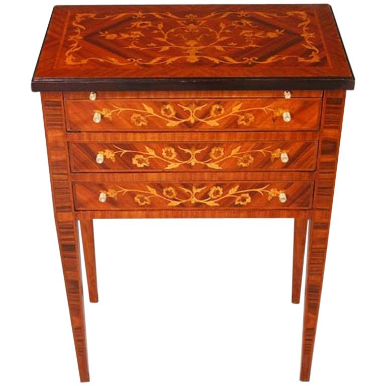 20th Century Beautiful Louis XVI Side Table, Console Inlaid For Sale