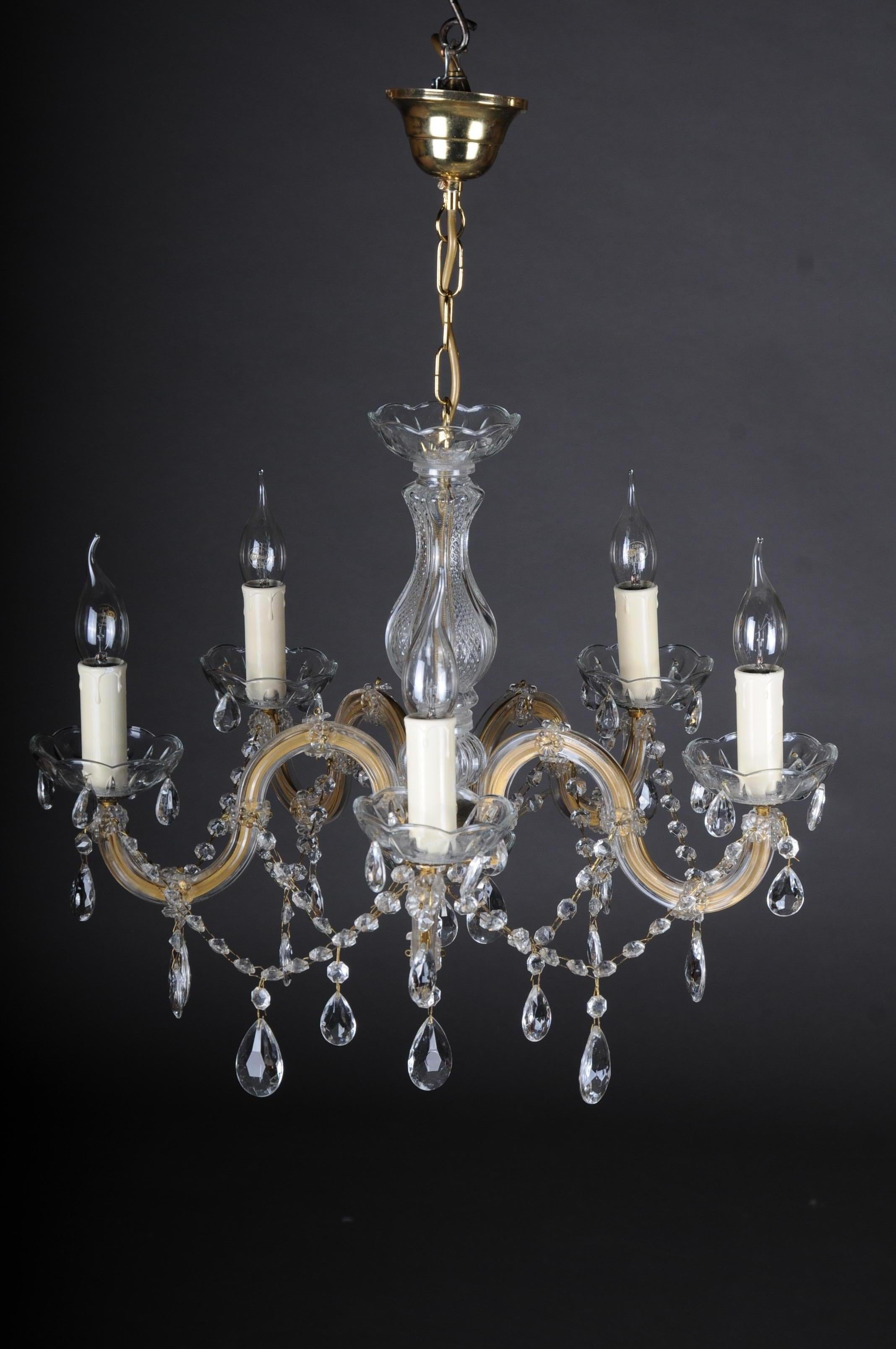 Faceted 20th Century Beautiful Maria Theresia chandelier / lamp For Sale