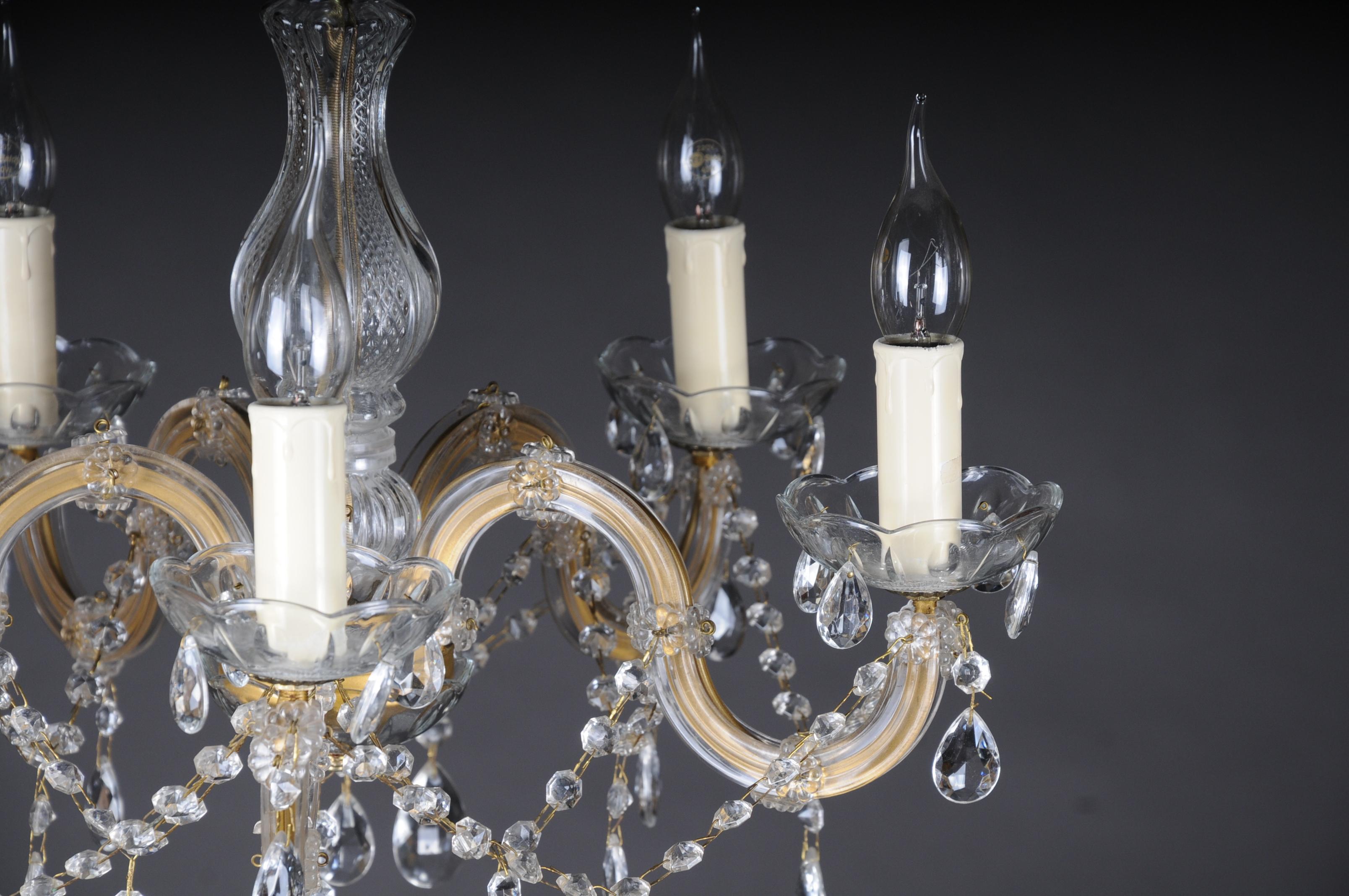 Glass 20th Century Beautiful Maria Theresia chandelier / lamp For Sale