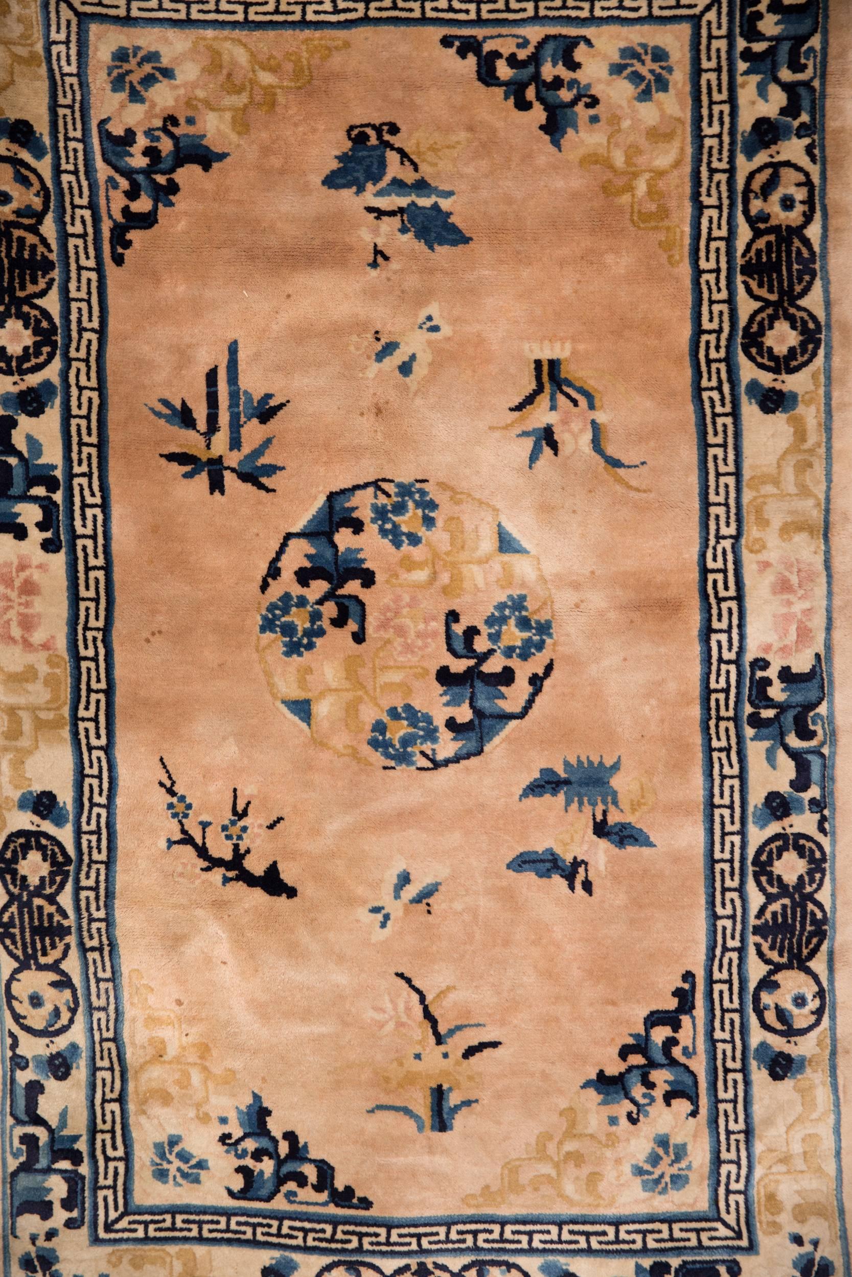 Wool 20th Century Beautiful Old China Carpet