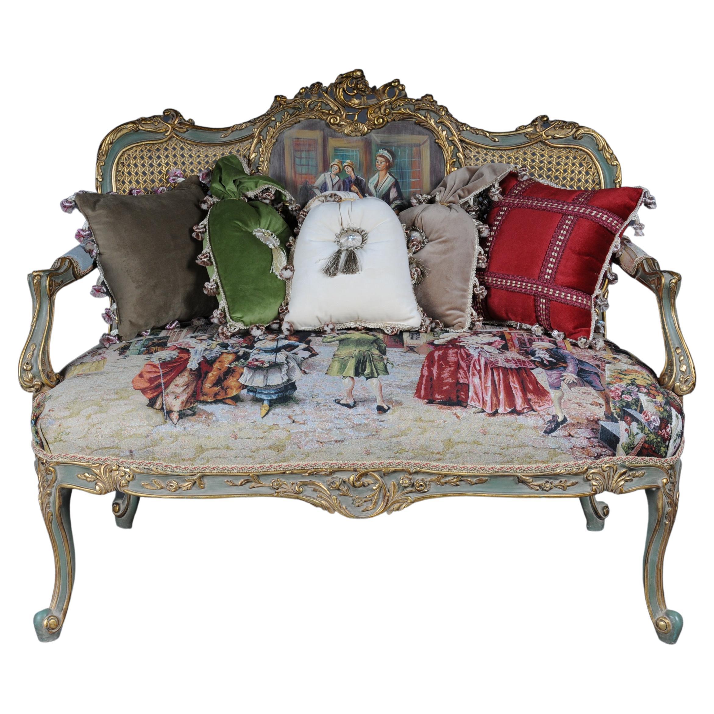 Magnifique canapé, pochette, sac à main de style rococo ou Louis XV du XXe siècle