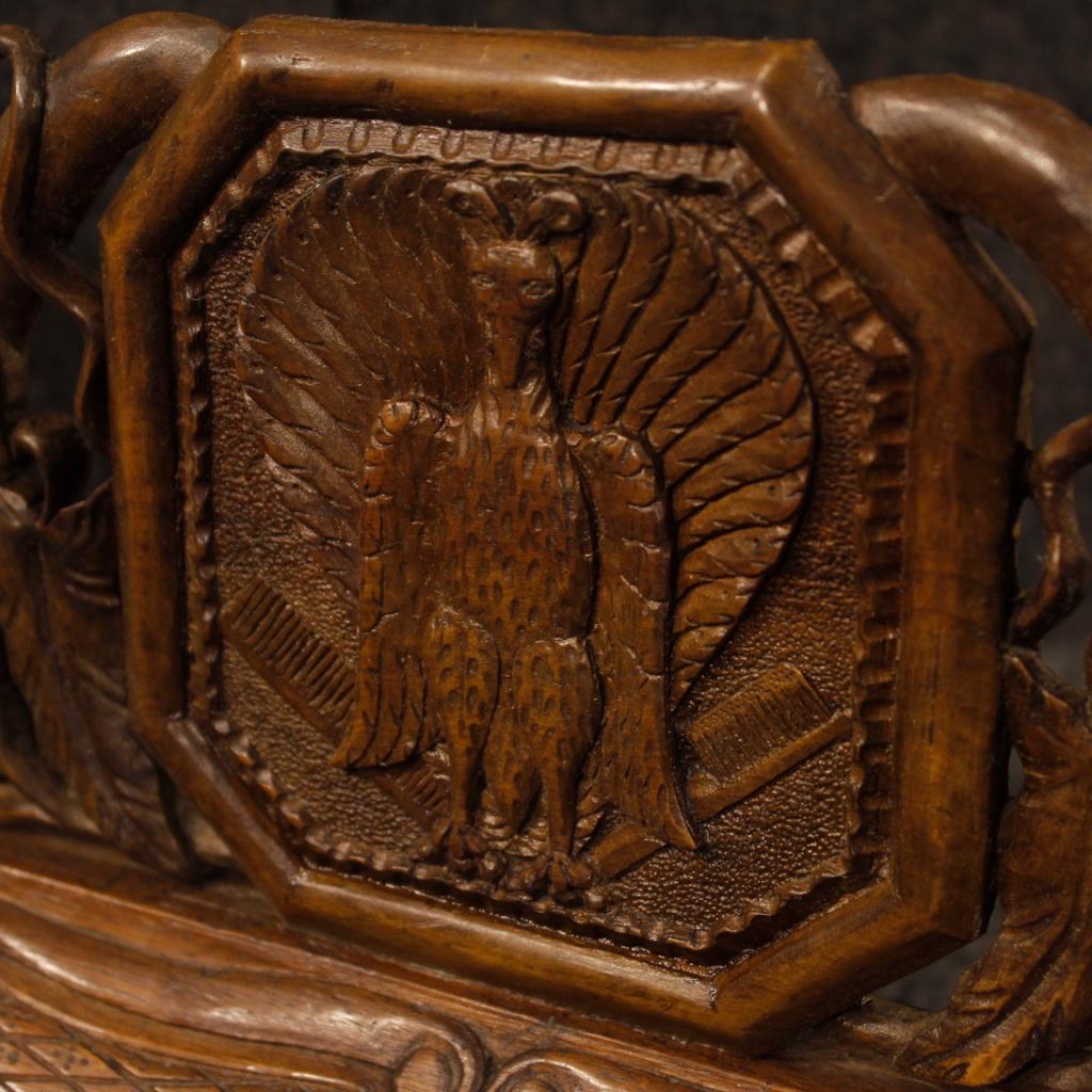 miroir de cheval Art Nouveau français en bois de hêtre du 20e siècle, 1900 en vente 5