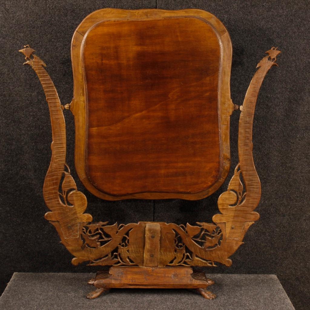 20th Century Beech Wood French Art Nouveau Style Cheval Mirror, 1960 6