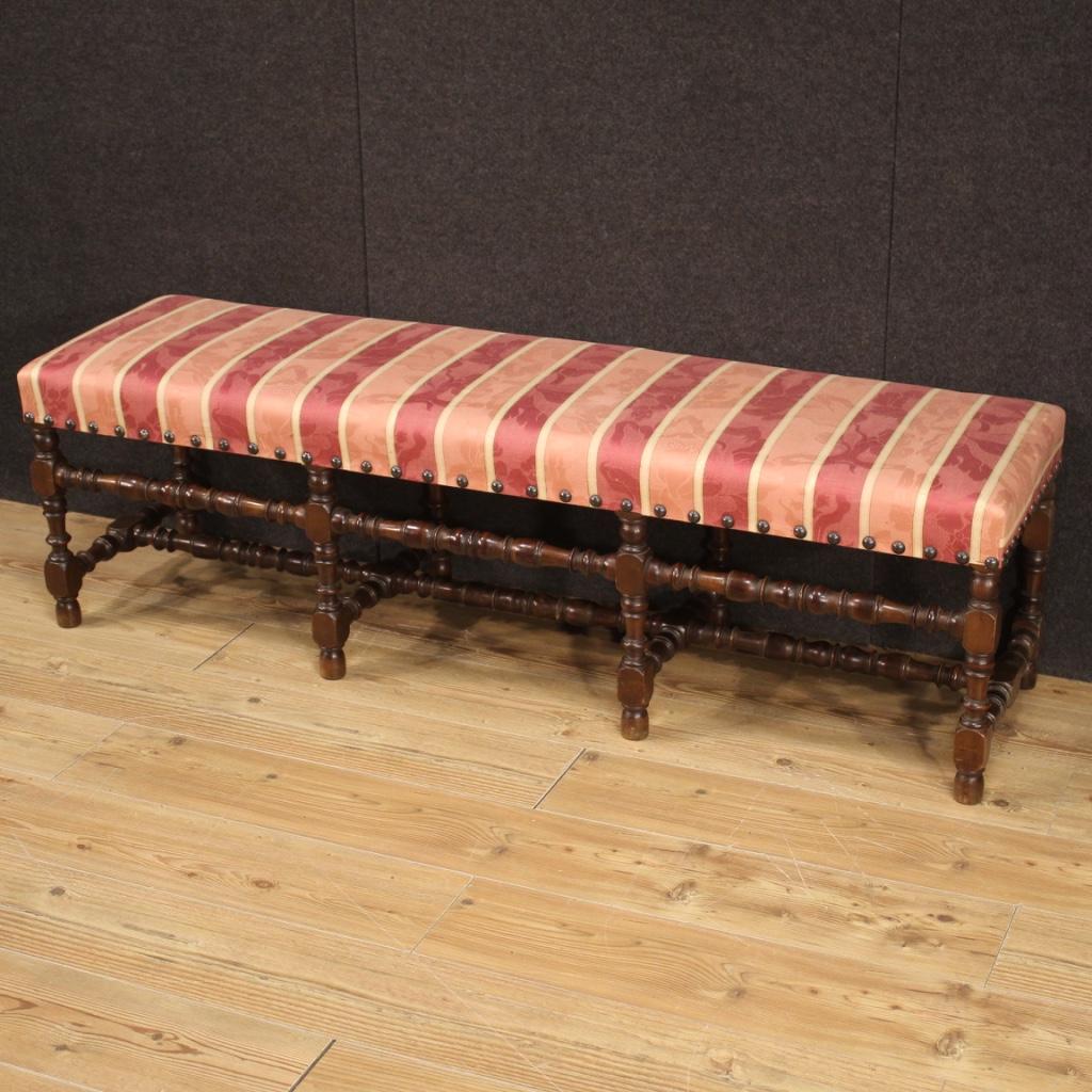 20th Century Beech Wood Italian Bench, 1950 1