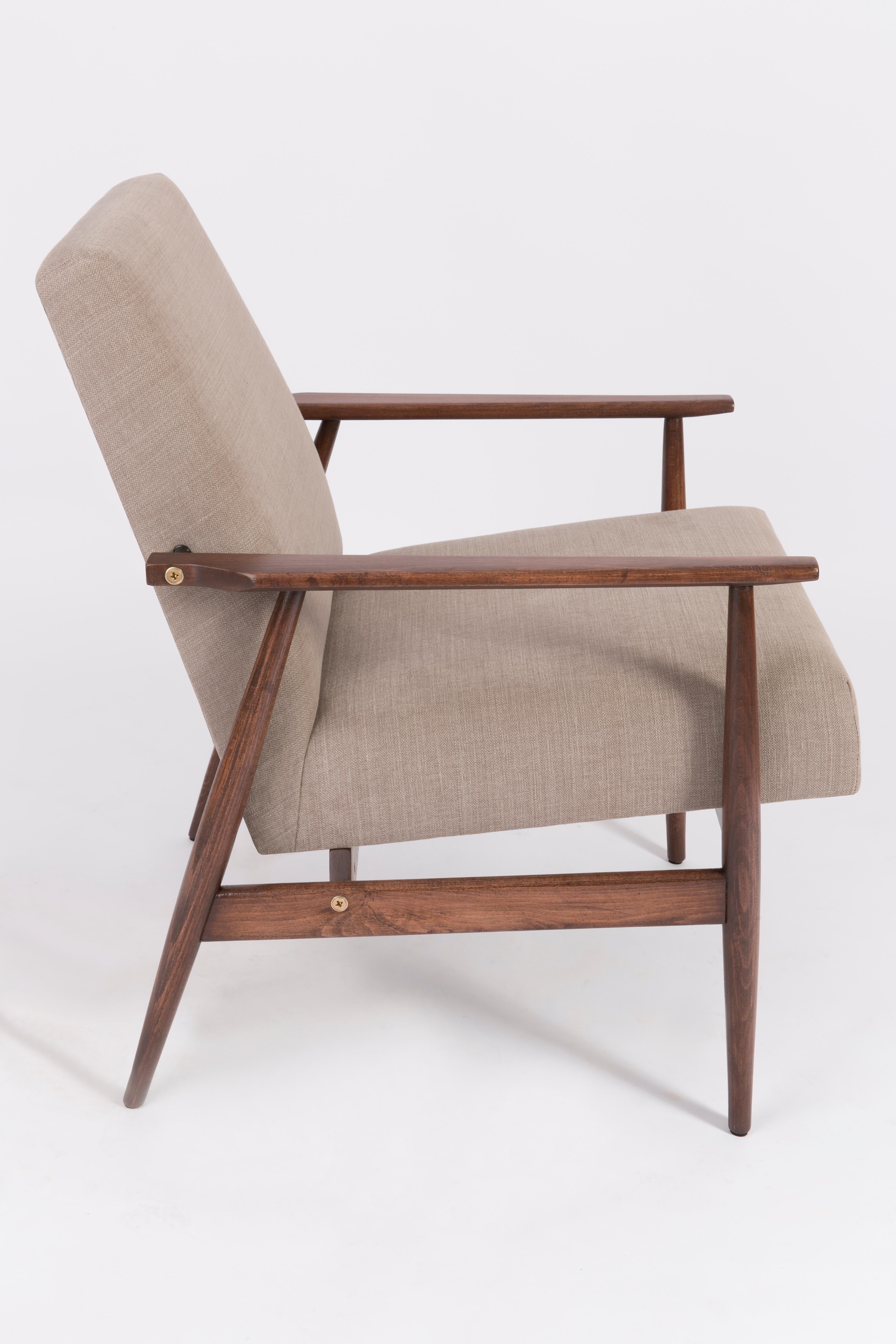 Mid-Century Modern 20th Century Beige Dante Armchair, H. Lis, 1960s For Sale