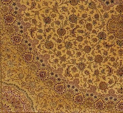 20th Century Beige Qom Pure Silk Rug