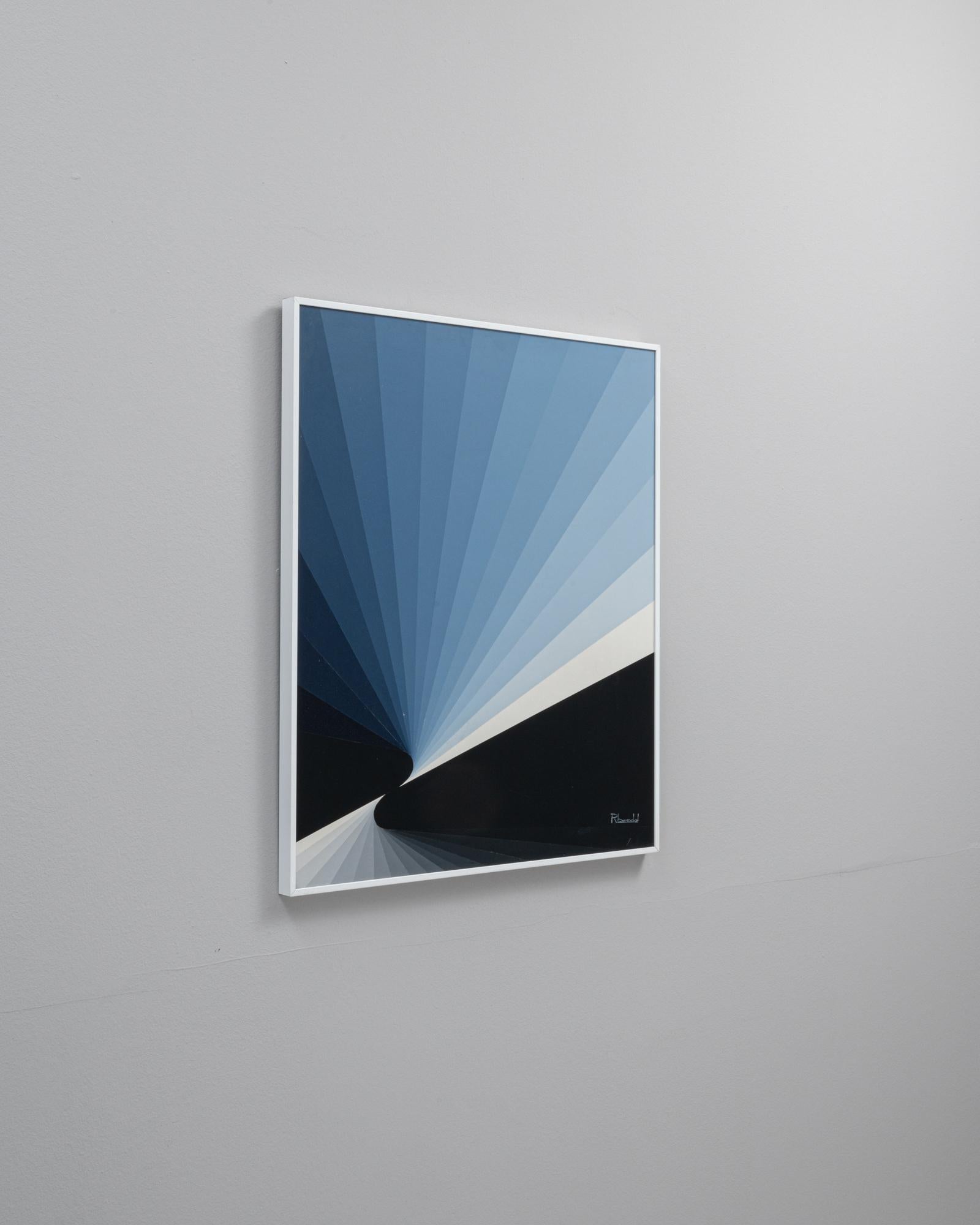 Obra de arte belga del siglo XX con marco de metal por Rene Berdal Belga en venta