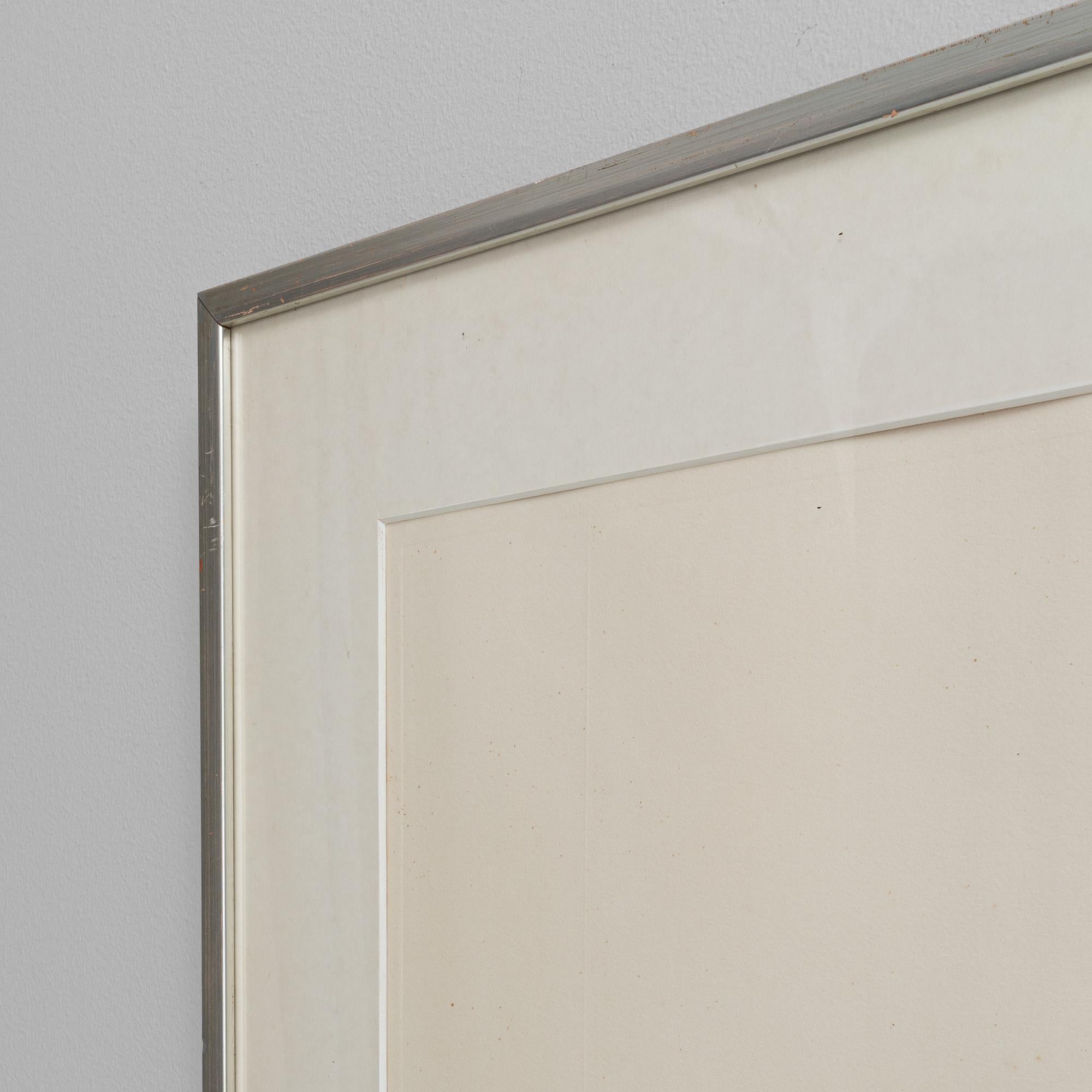 Belgisches Kunstwerk des 20. Jahrhunderts mit Metallrahmen im Angebot 7
