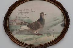 20th Century Belgian Artwork With Wooden Frame