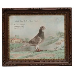 20th Century Belgian Artwork With Wooden Frame