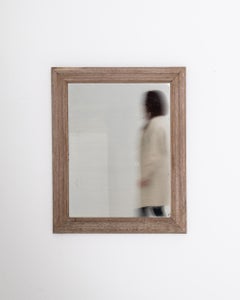 20th Century Belgian Bleached Oak Mirror