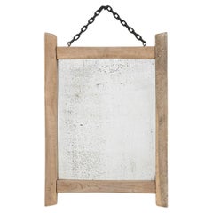 20th Century Belgian Bleached Oak Mirror