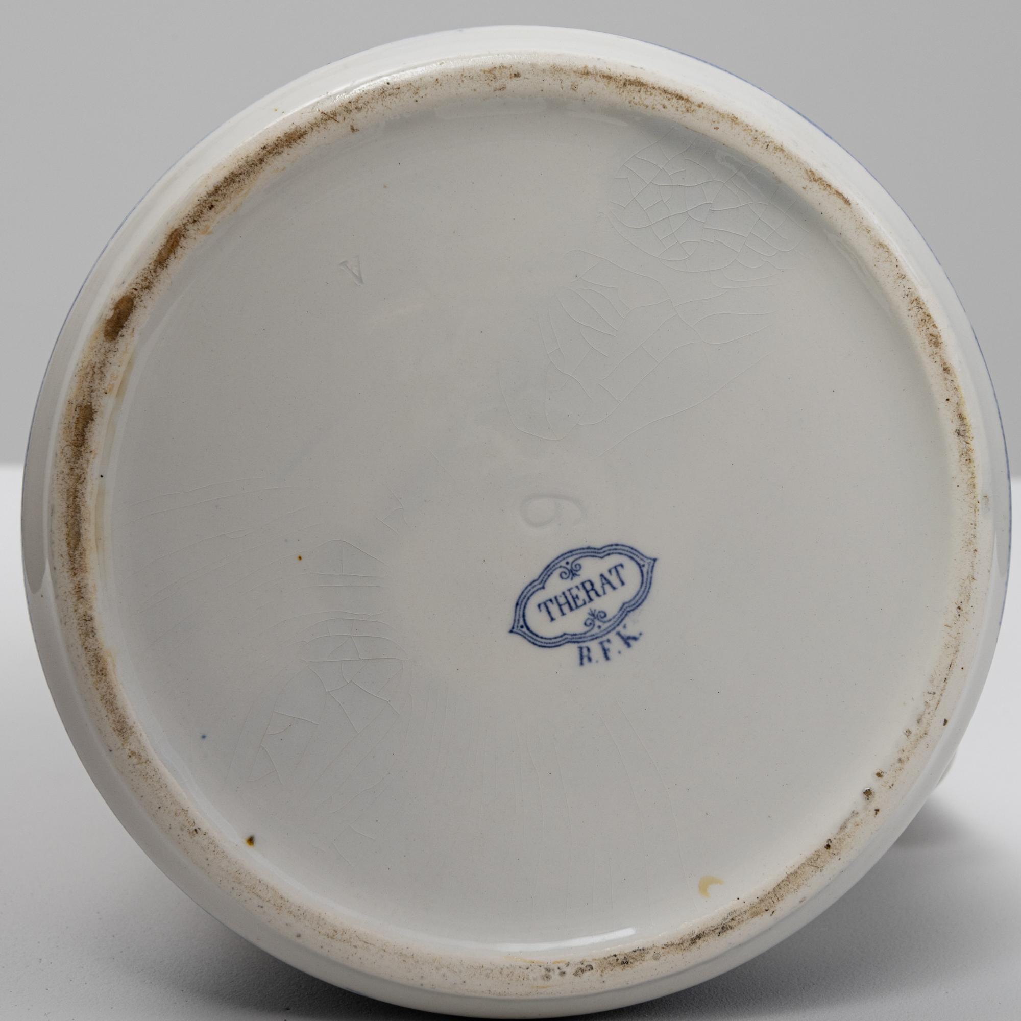 Brocca in ceramica a cineserie blu belga del XX secolo in vendita 4