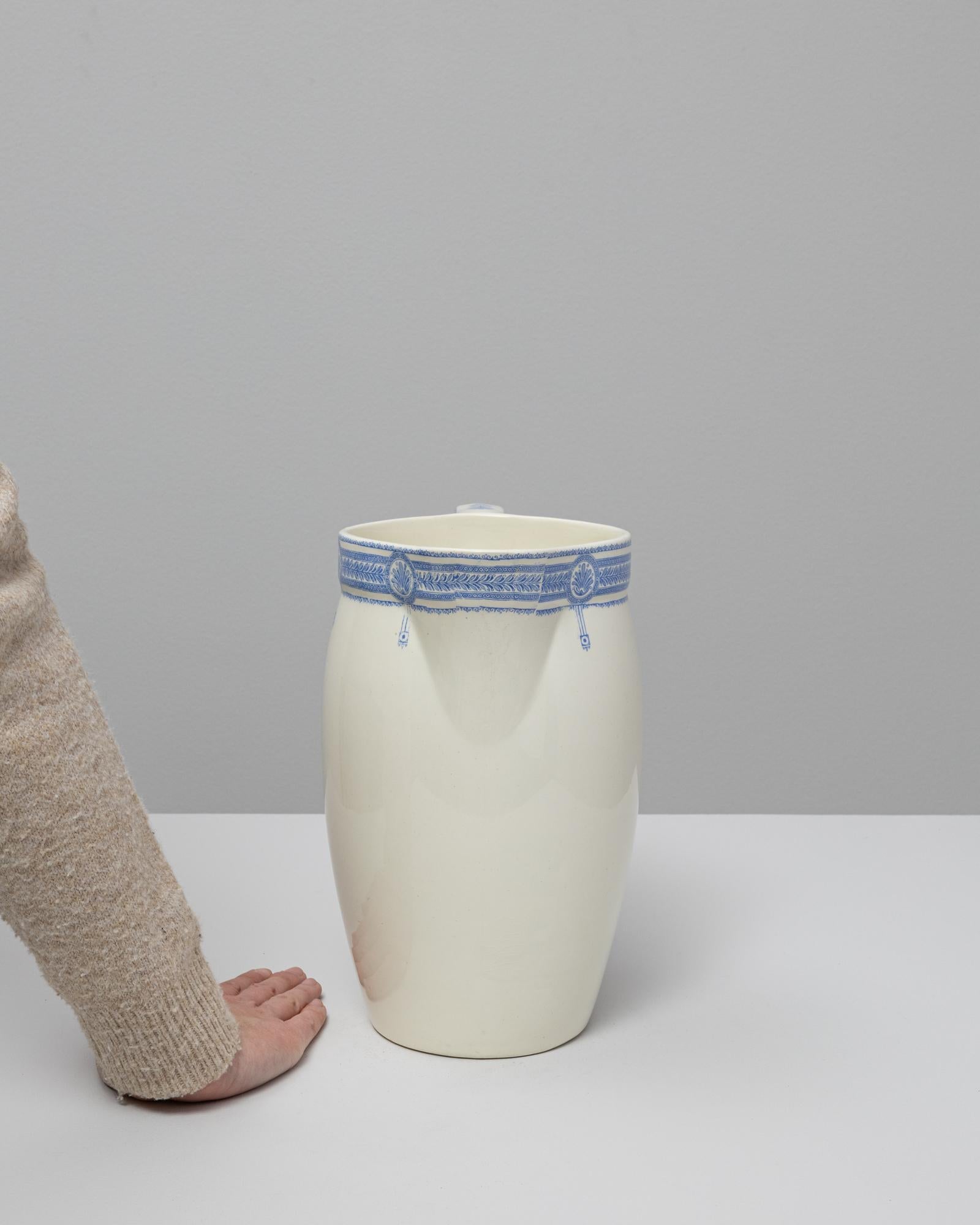 Cineserie Brocca in ceramica a cineserie blu belga del XX secolo in vendita