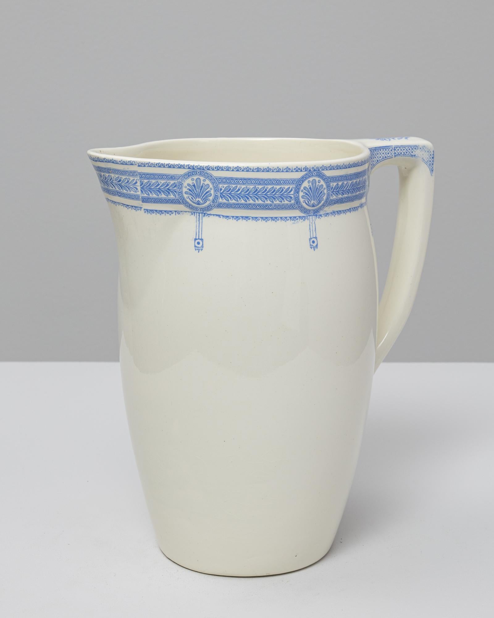 Ceramica Brocca in ceramica a cineserie blu belga del XX secolo in vendita