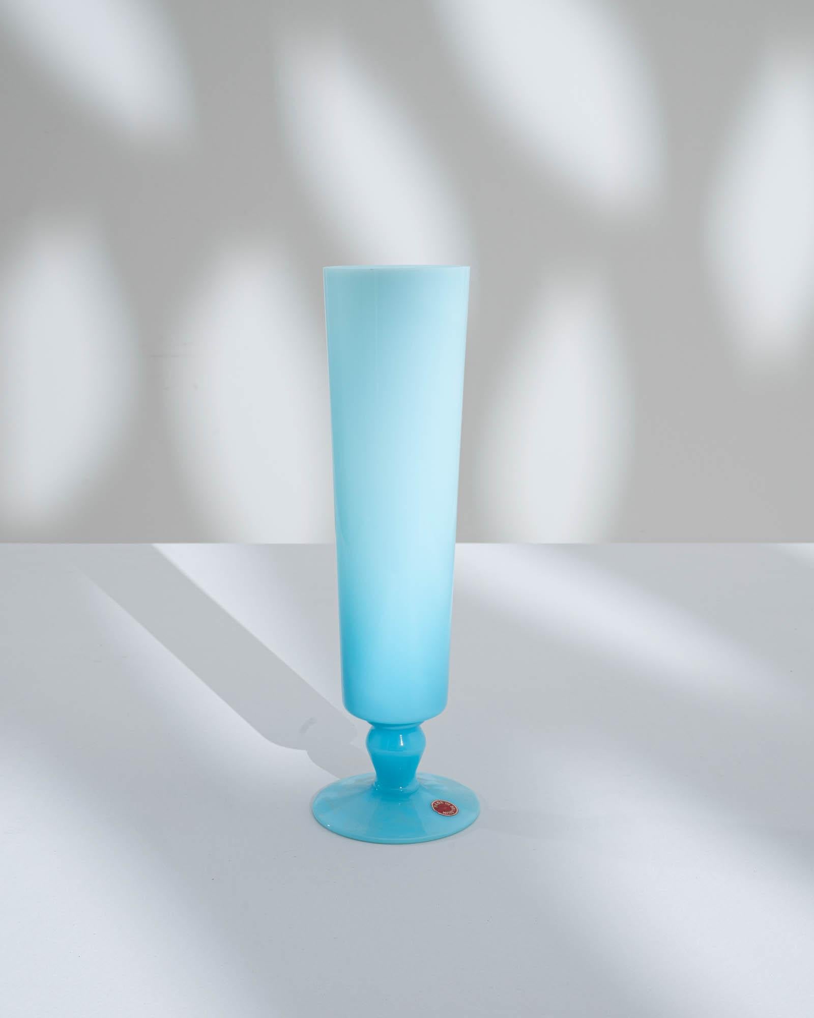 20th Century Belgian Blue Glass Vase 3