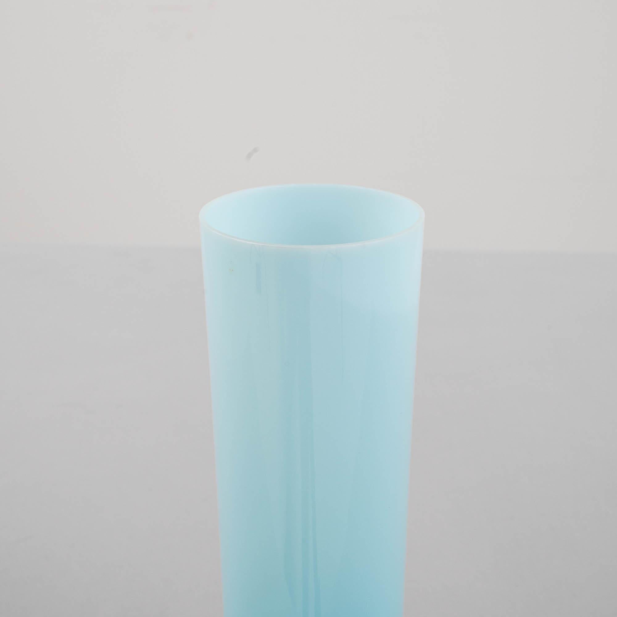 20th Century Belgian Blue Glass Vase For Sale 4