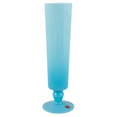 20th Century Belgian Blue Glass Vase