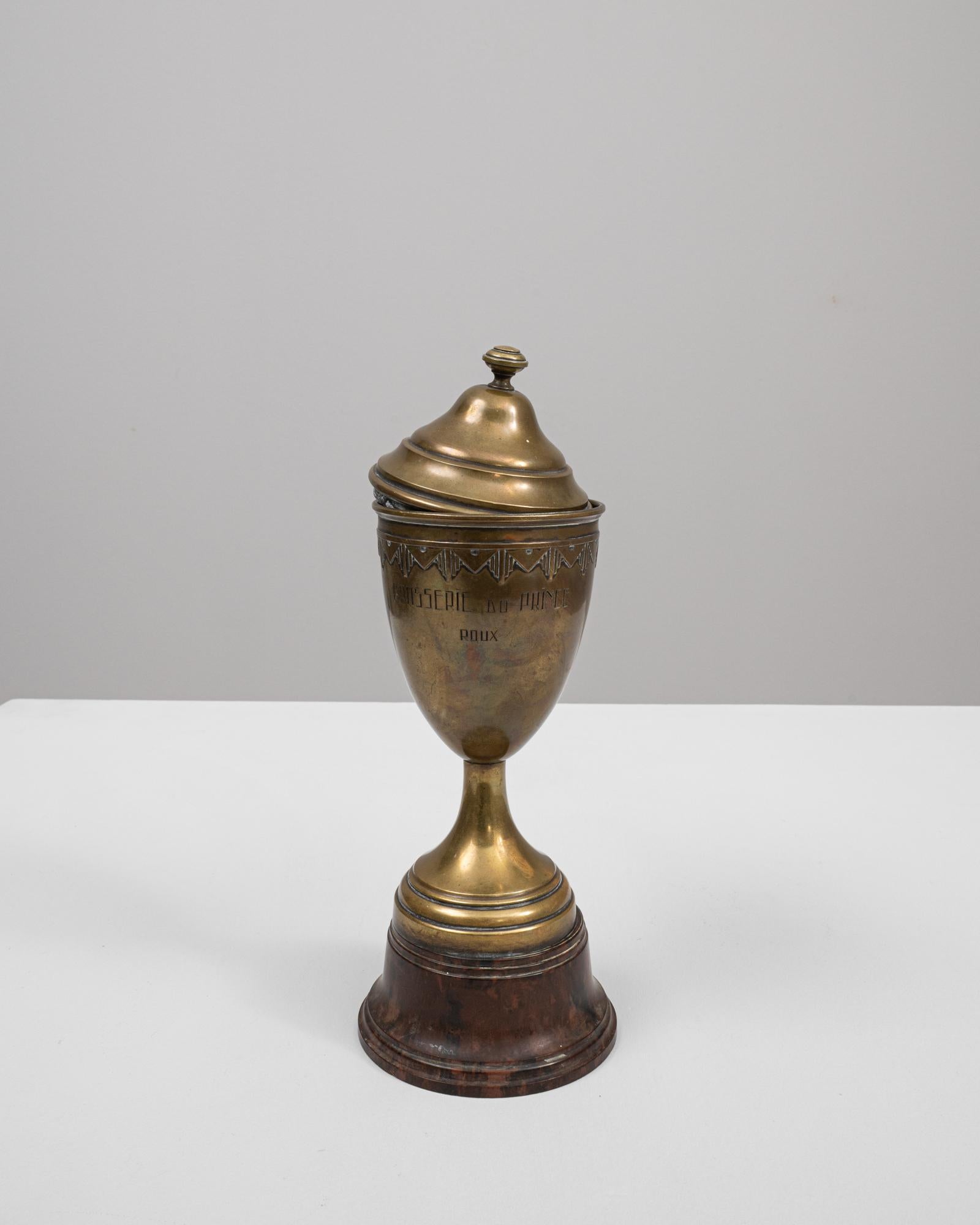 20th Century Belgian Brass Goblet In Good Condition For Sale In High Point, NC