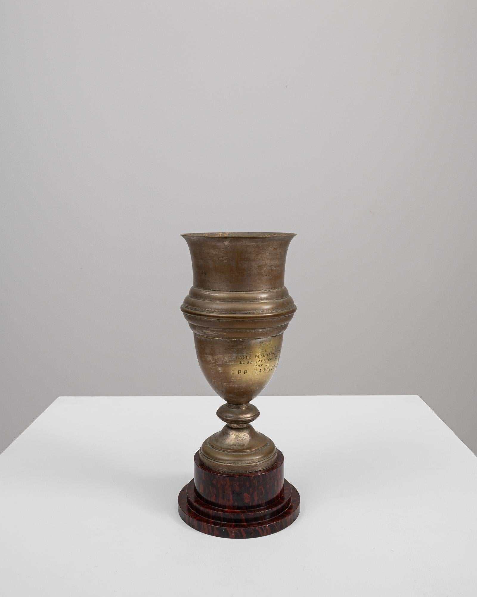 20th Century Belgian Brass Goblet In Good Condition For Sale In High Point, NC