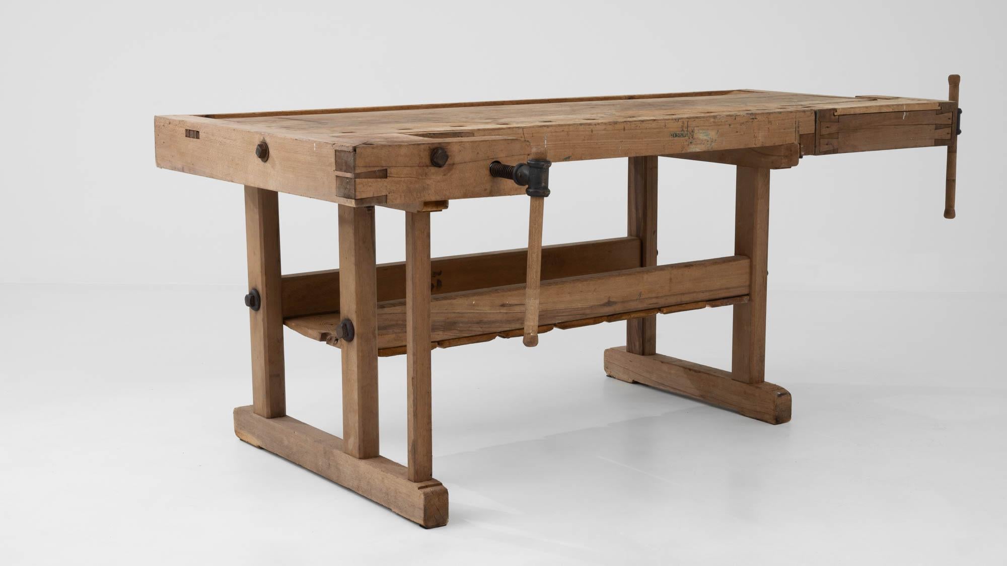 Wood 20th Century Czech Carpenter’s Workbench For Sale